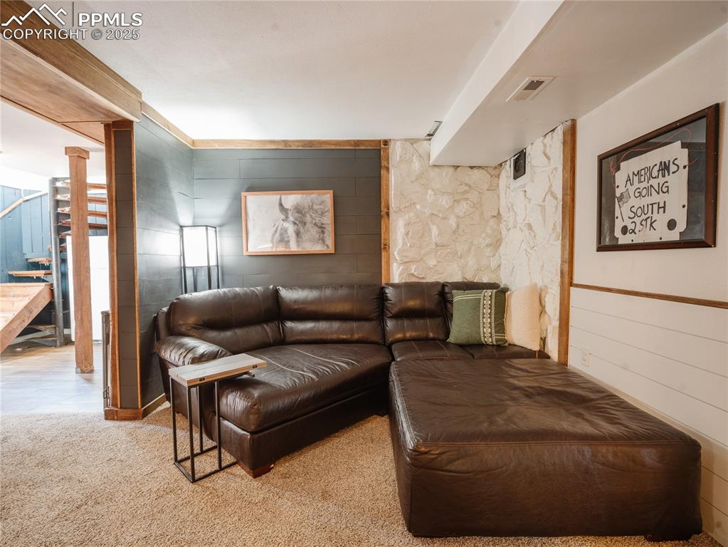 57 Granite Road Florissant, CO 80816 - Photo 28 of 46 a living room with furniture and a flat screen tv