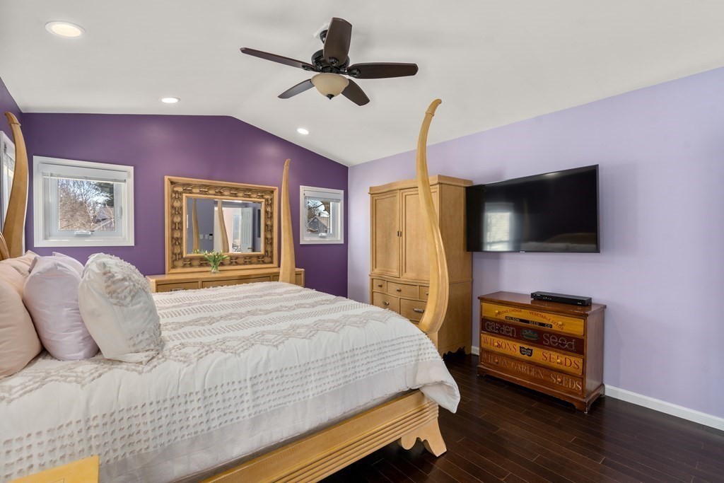 5 Mulberry Lane Canton, MA 02021 - Photo 16 of 36 a bedroom with a bed and a flat screen tv