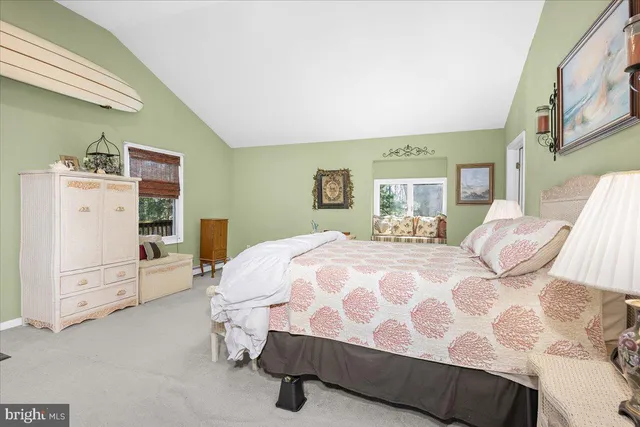 a bed room with a bed and a couch