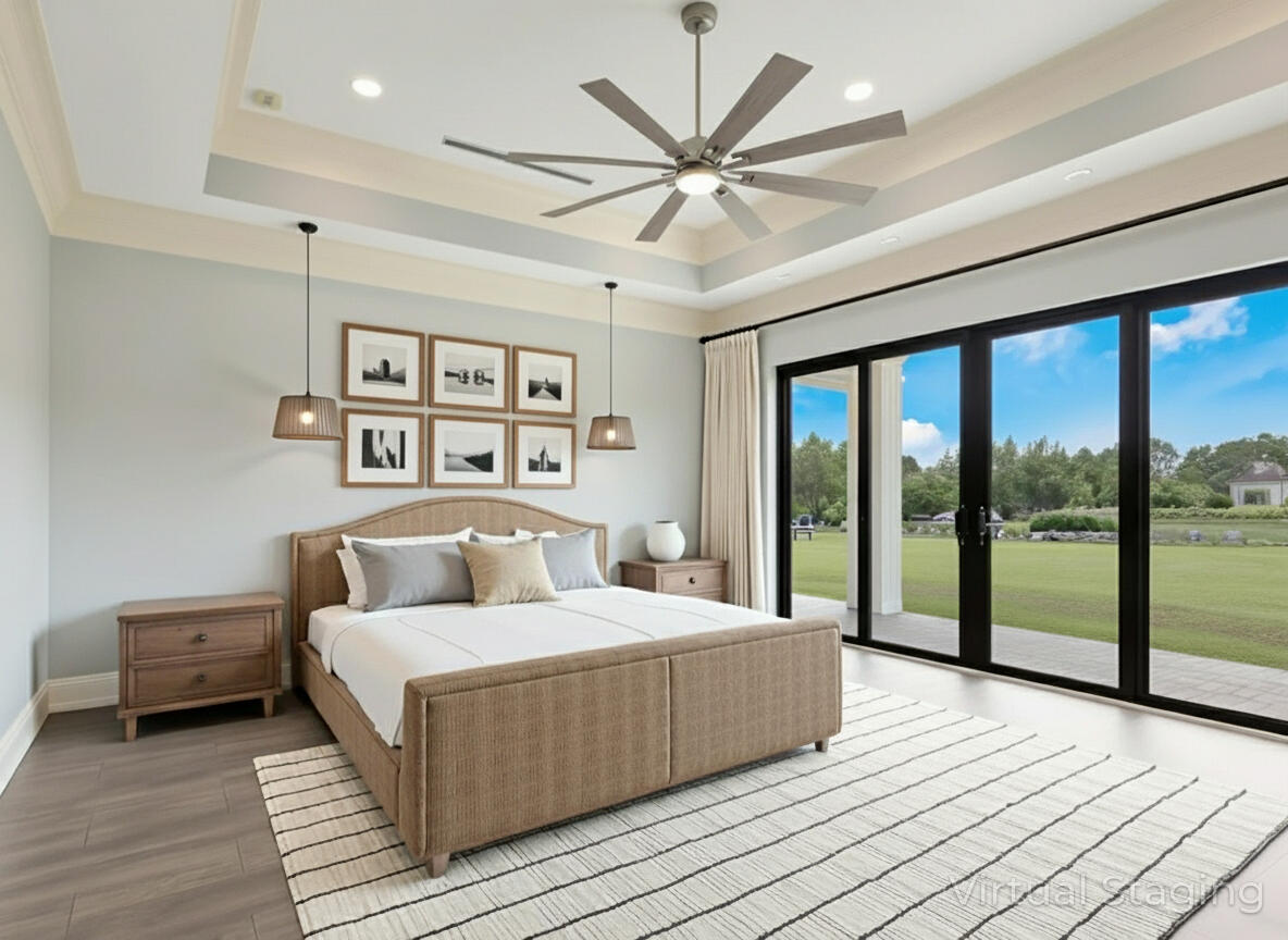 17436 71st Lane North Loxahatchee, FL 33470 - Photo 29 of 50 a bedroom with a large bed and a large window