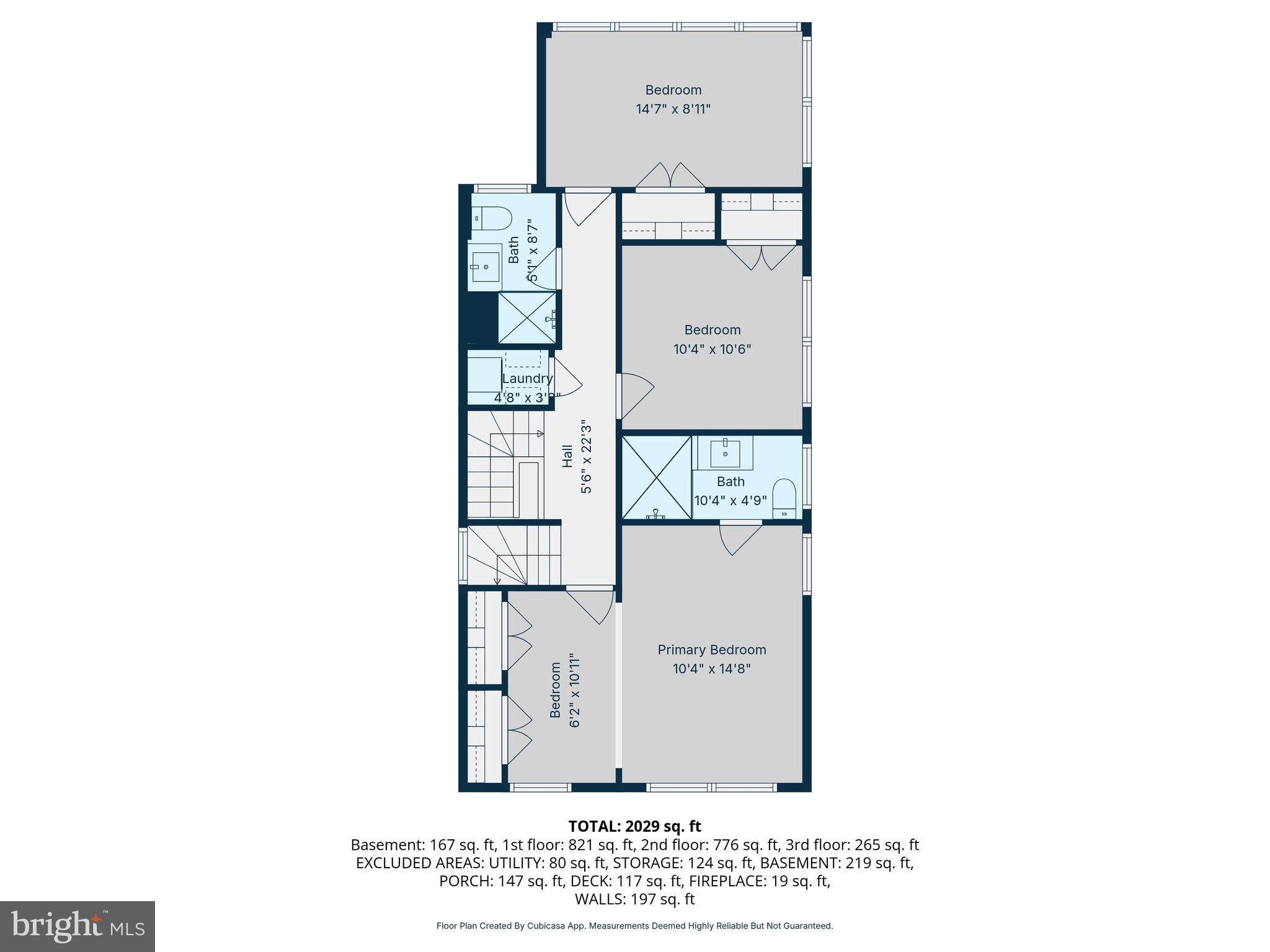3702 Jenifer Street Northwest Washington, DC 20015 - Photo 41 of 43 Upper Level Floorplan