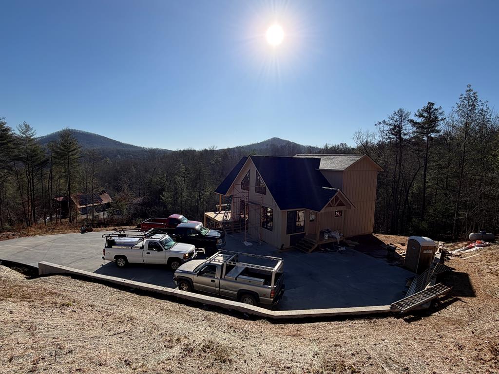 20 B Twin Springs Road Mineral Bluff, GA 30559 - Photo 10 of 59 Exterior w/Poured Concrete Parking & Long Retainin