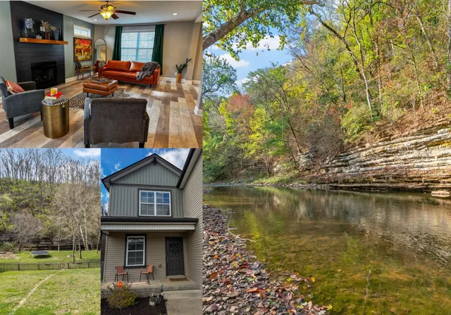 a view of a house with a lake view