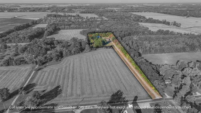 a house with trees in the background
