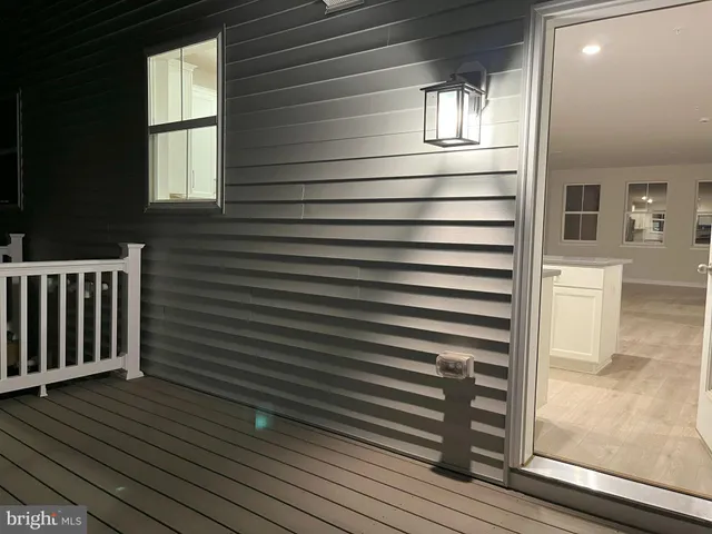 a view of wooden balcony