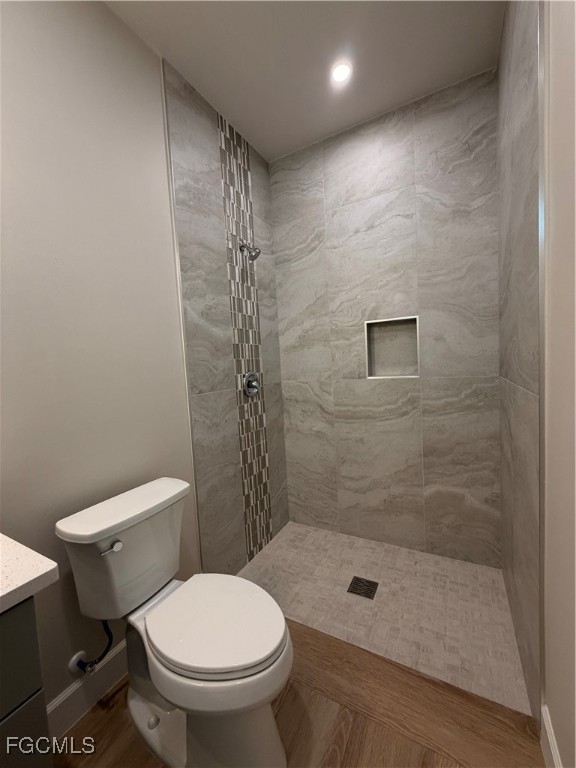 101 Pennfield Street Lehigh Acres, FL 33974 - Photo 14 of 29 a bathroom with a shower and a toilet