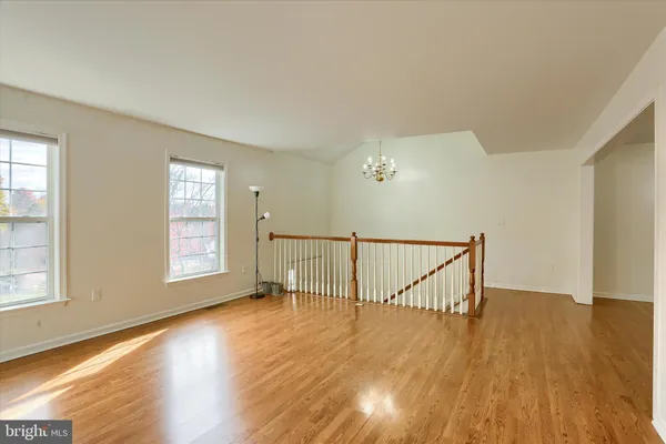 a view of a livingroom with a chandelier