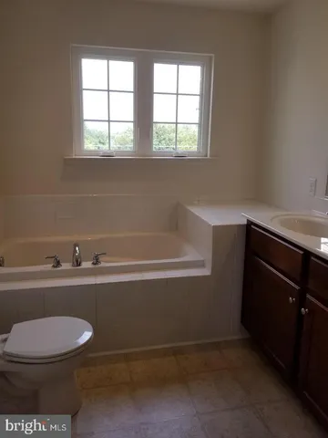 a bathroom with a sink a toilet and bathtub