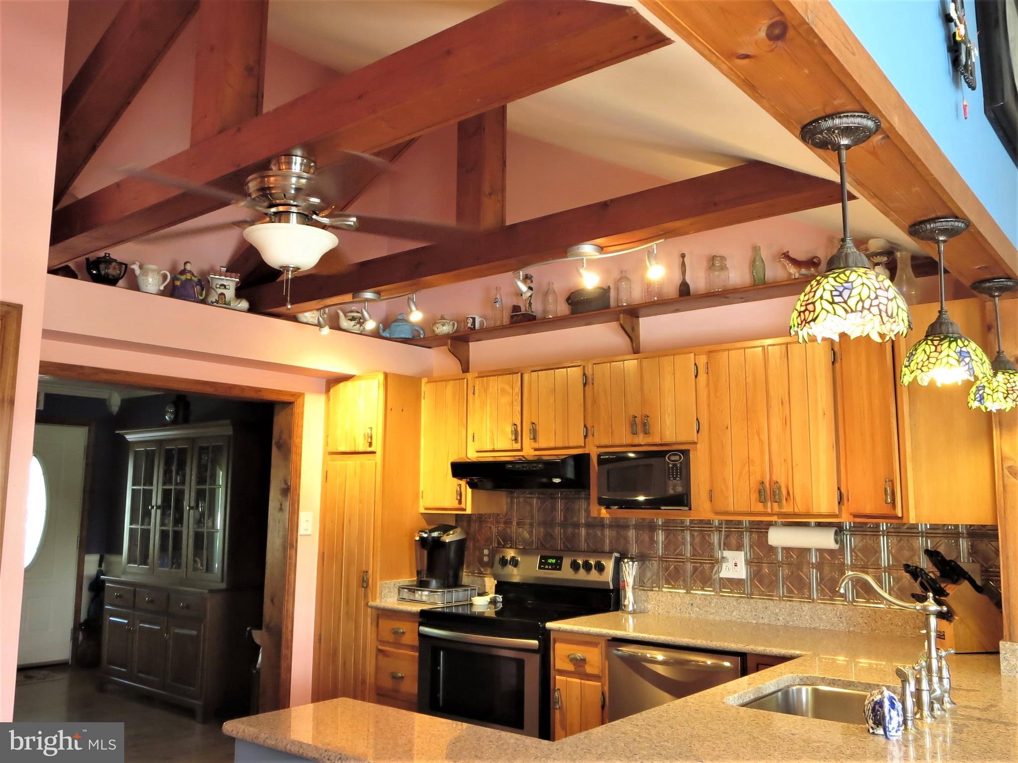 122 Andover Road Fairless Hills, PA 19030 - Photo 8 of 33 Kitchen with beams and cath ceiling