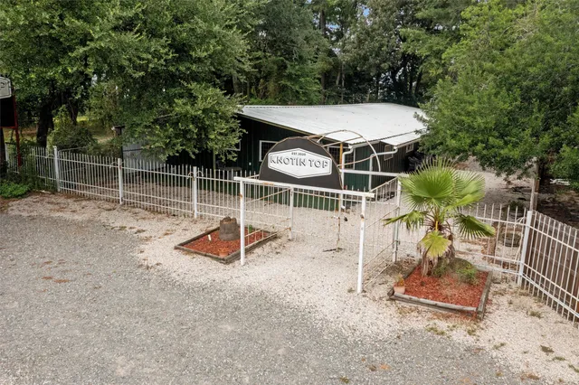 a view of a park with a slide