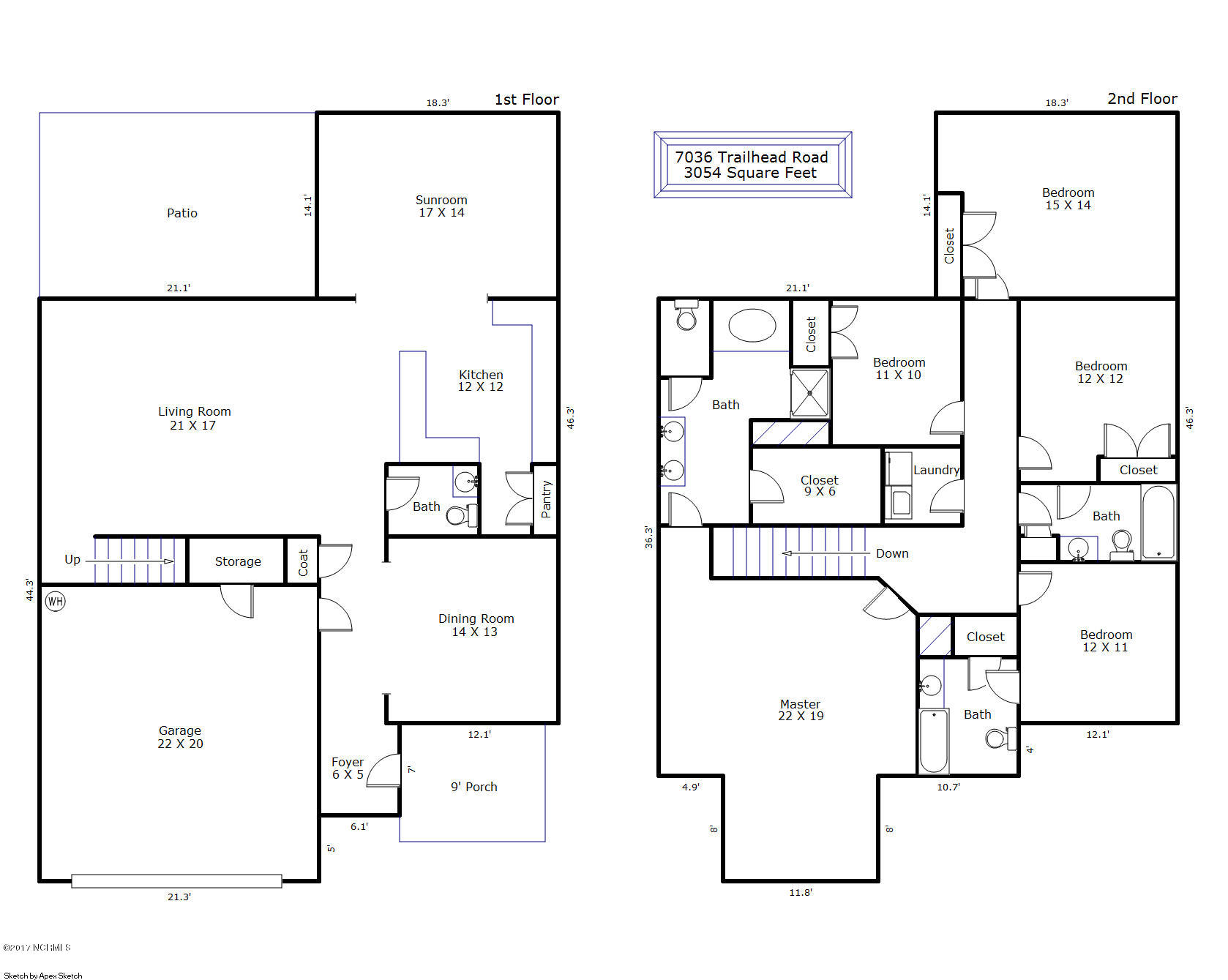 7036 Trailhead Road Leland, NC 28451 - Photo 40 of 40 7036 Trailhead floorplan