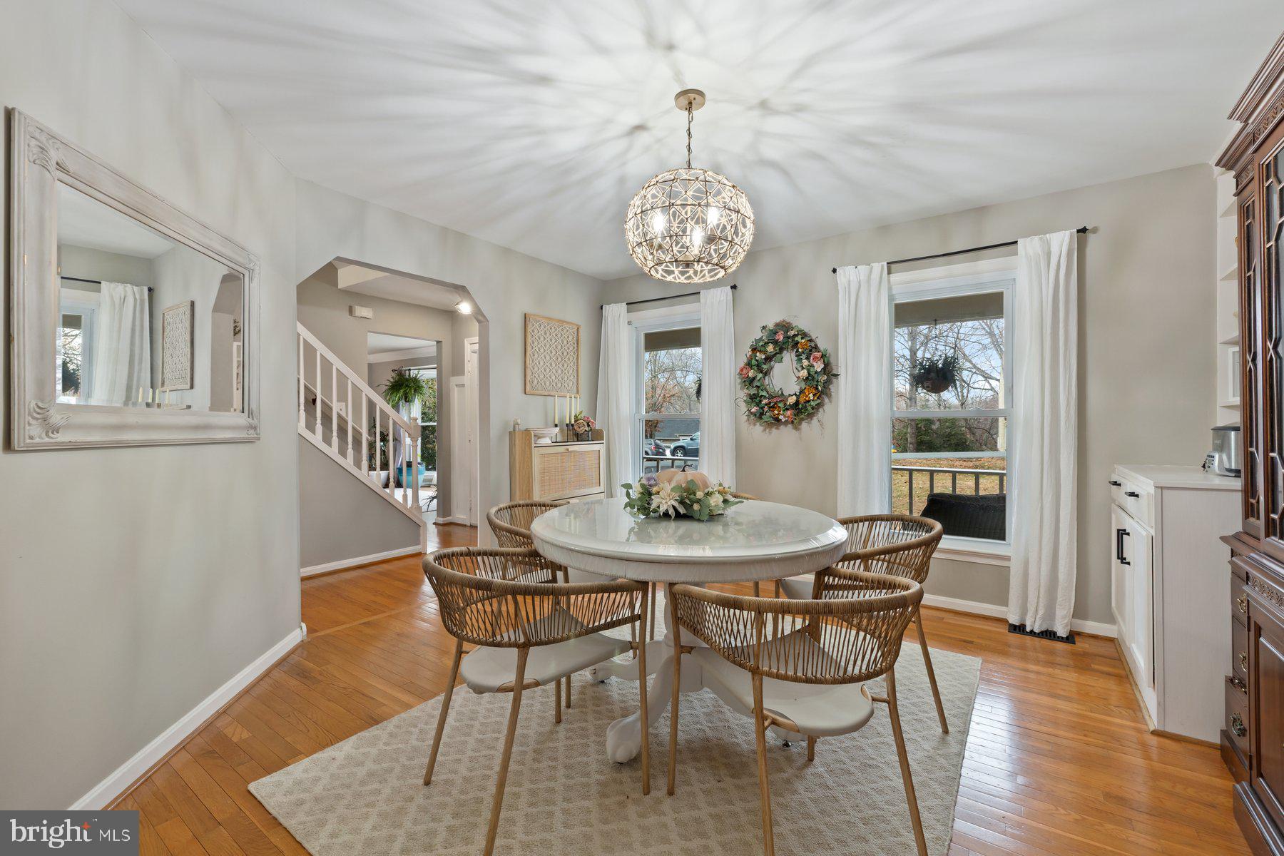 15 Tarleton Way Stafford, VA 22554 - Photo 40 of 74 a view of a dining room with furniture wooden floor and a chandelier
