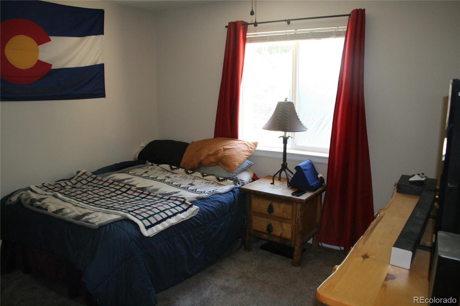 238 Taylor Street Bailey, CO 80421 - Photo 18 of 23 a bedroom with a bed and a window