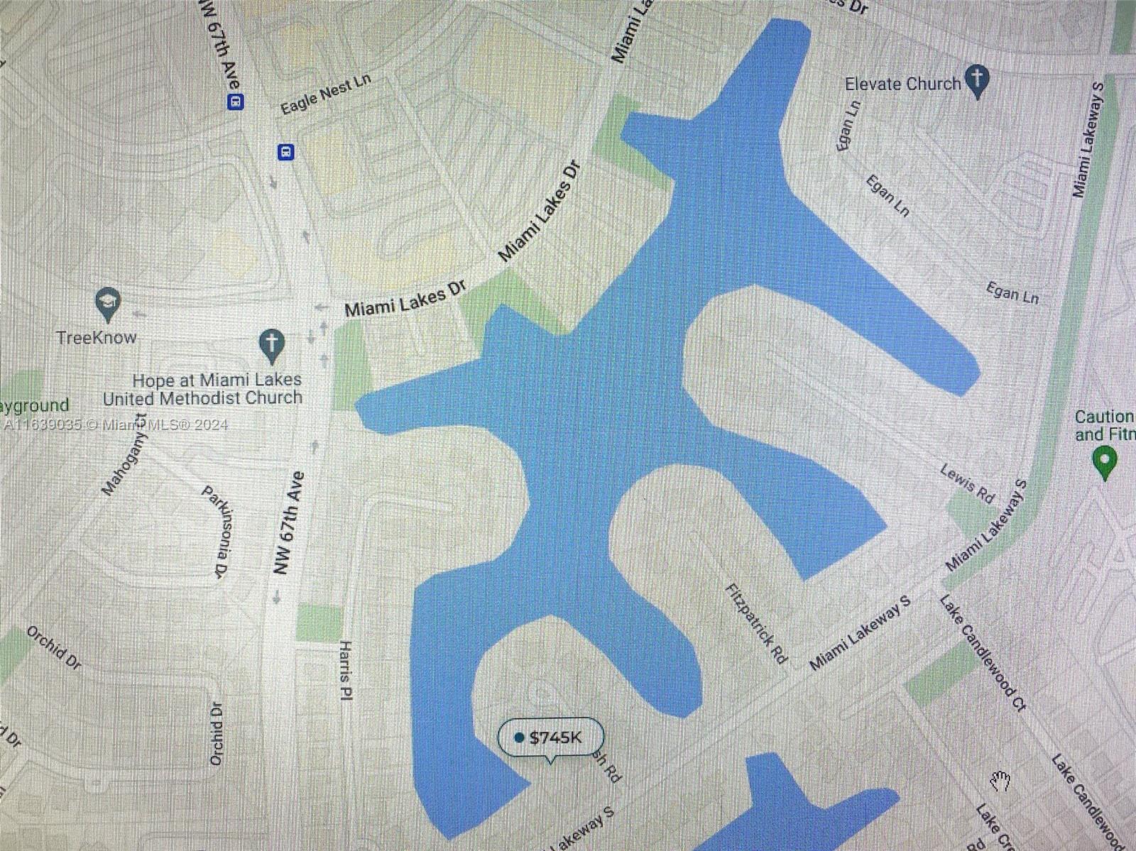 14550 English Road Miami Lakes, FL 33014 - Photo 33 of 33 Property location on English Road and view of Lake Katharine.