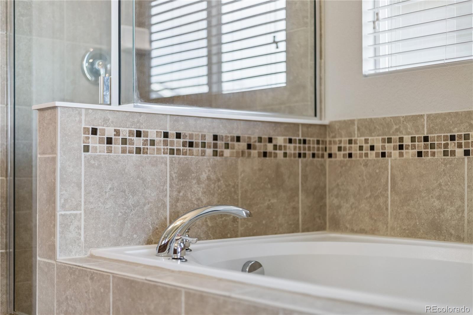 5031 South Rome Street Aurora, CO 80015 - Photo 20 of 39 a bathroom with a bathtub and a shower
