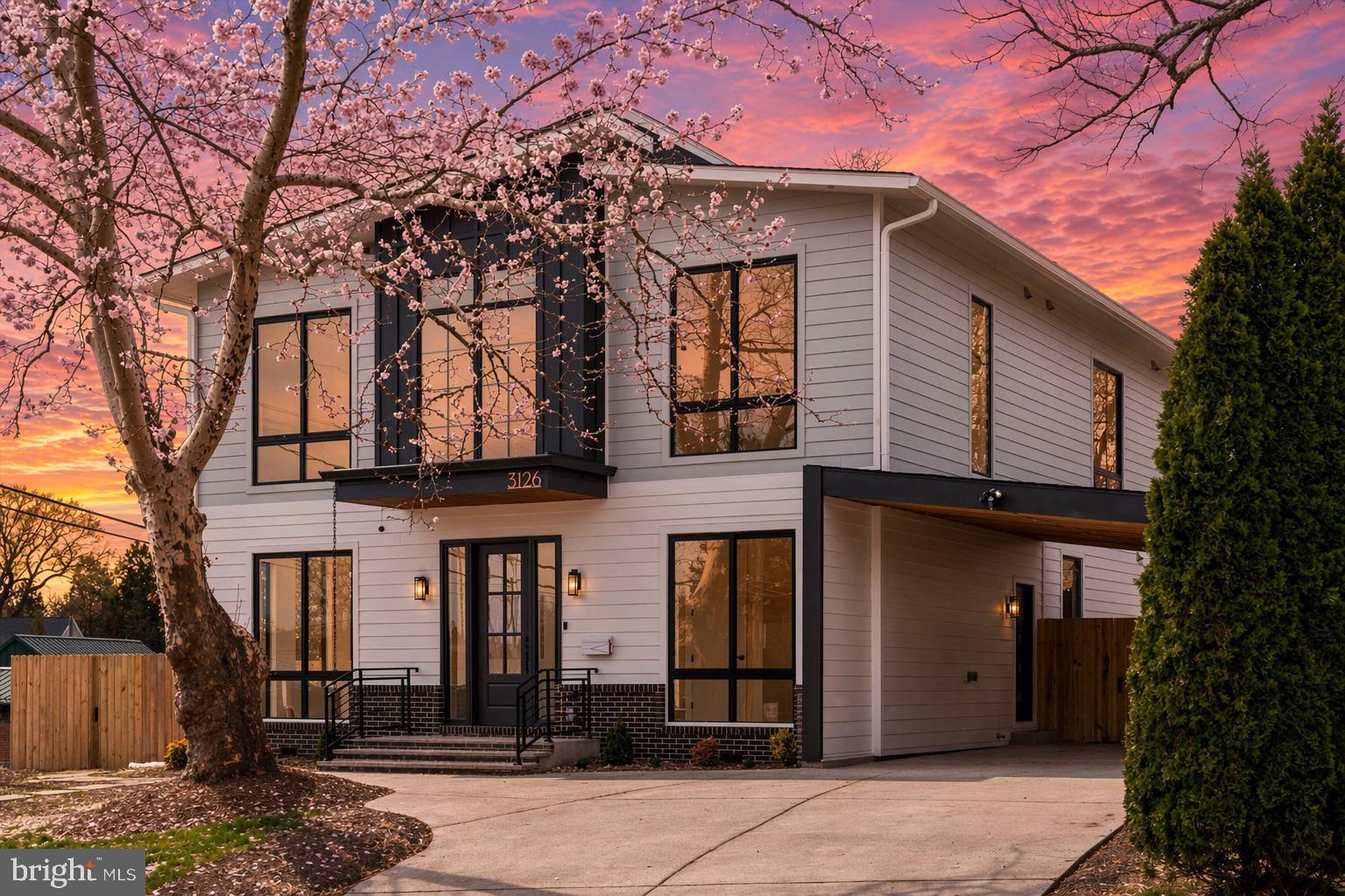 Welcome home. Twilight skies. 
Virtually enhanced.