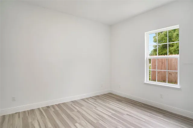 an empty room with a window