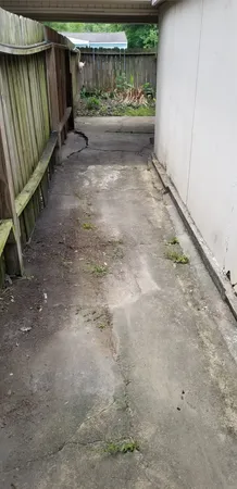 a view of a back yard of the house