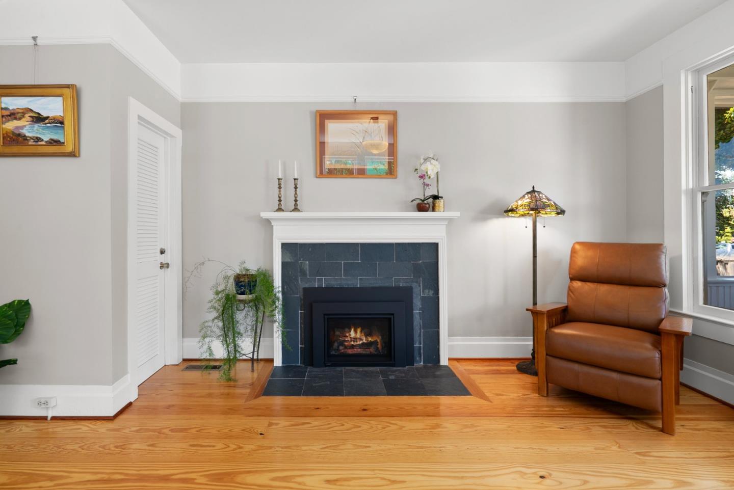 505 Cayuga Street Santa Cruz, CA 95062 - Photo 10 of 57 a living room with furniture and a fireplace