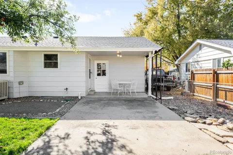 a view of a backyard of a house