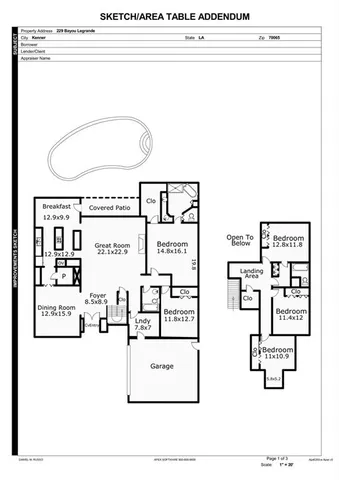 $648,000 | 229 Legrande Bayou Lane, Kenner, LA 70065