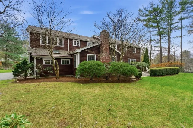 a view of a house with a garden