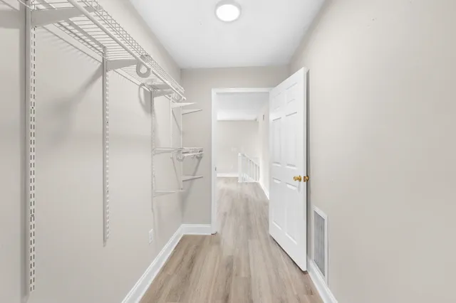a view of a walk in closet