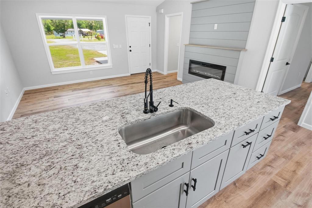1730 Berrybush Street Bunnell, FL 32110 - Photo 16 of 43 a kitchen with granite countertop a sink and a window