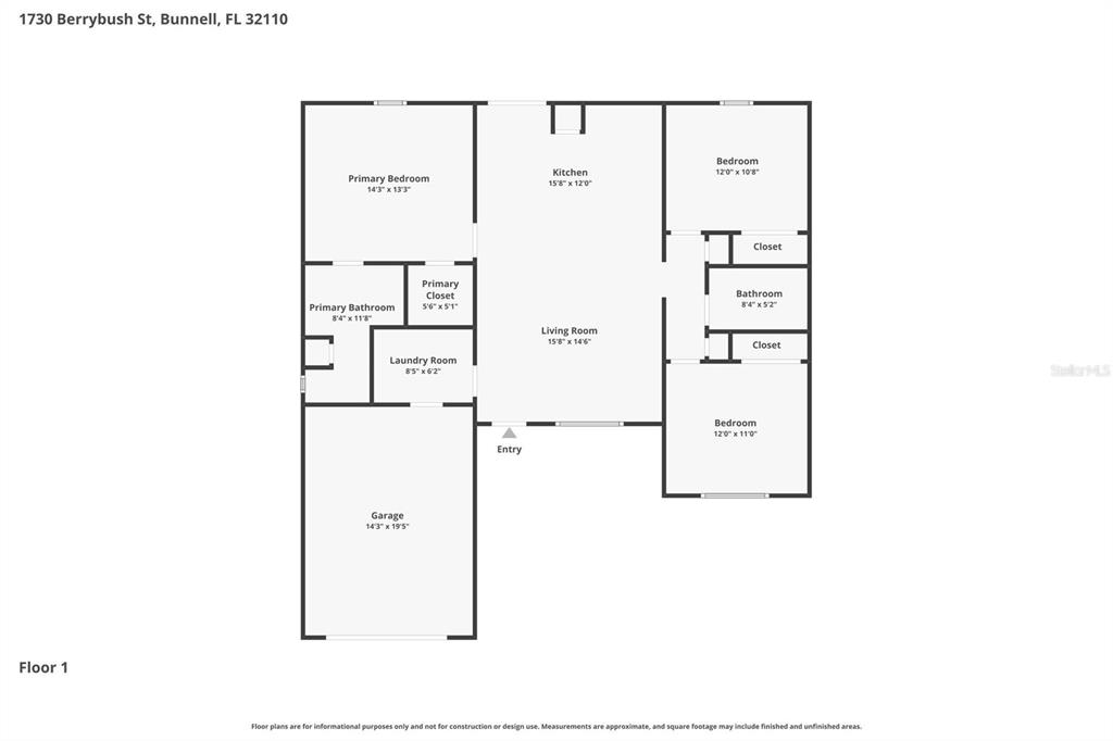 1730 Berrybush Street Bunnell, FL 32110 - Photo 33 of 43 a picture of a floor plan