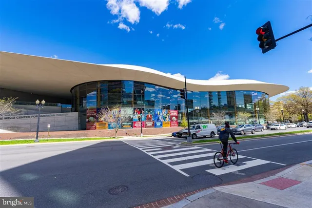 a view of a building with a terrace