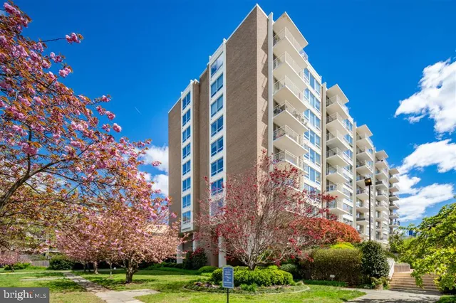 a view of a tall building