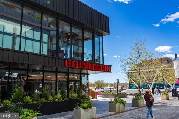 a view of a cafe with outdoor space