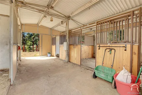a view of a garden from a yard