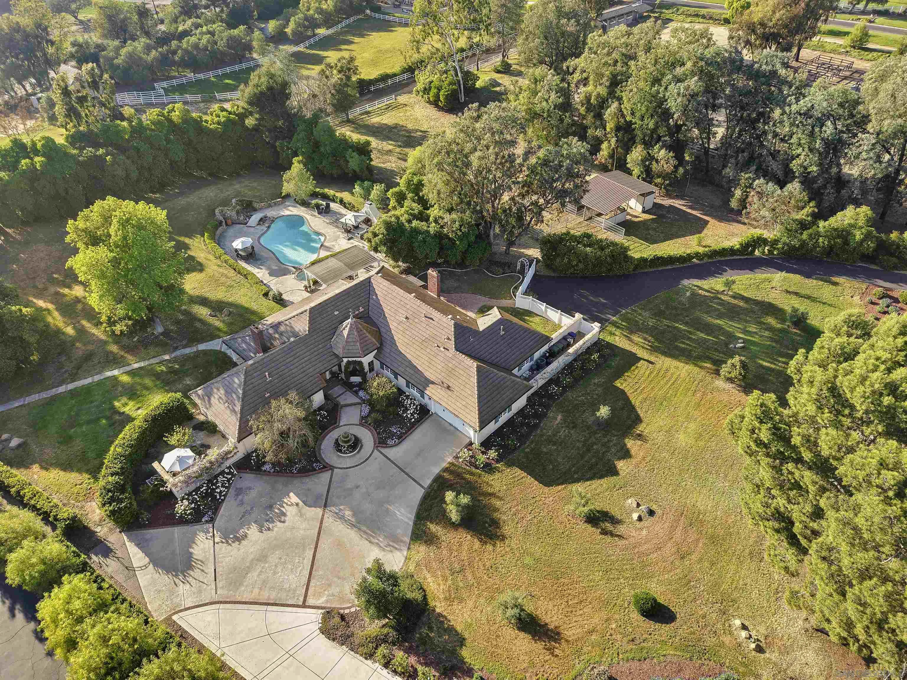 5 Country Glen Road Fallbrook, CA 92028 - Photo 39 of 43 an aerial view of a house with a yard and lake view