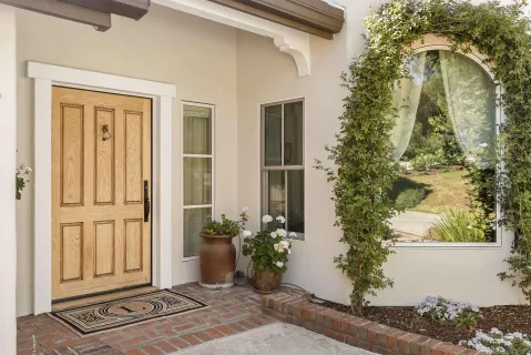 a view of a entryway of the house