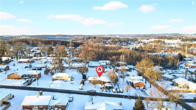 an aerial view of multiple house