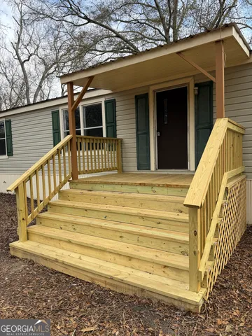 a view of a house with a balcony