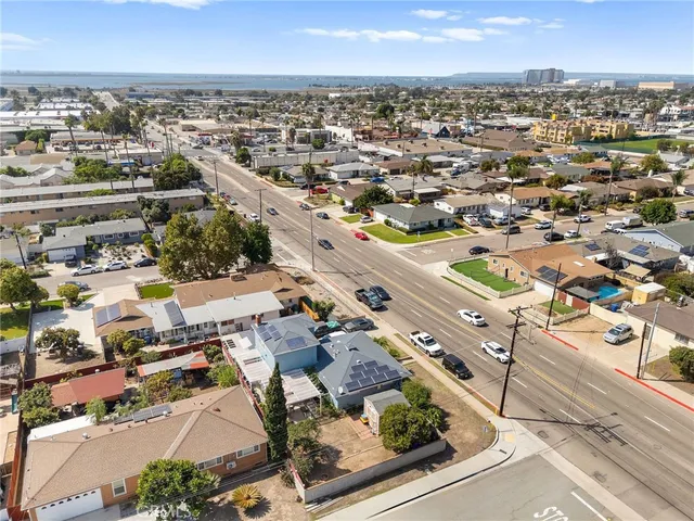 an aerial view of a city