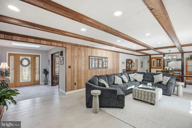 a brick building with a fireplace in front of it