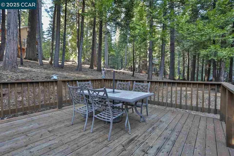 a outdoor view with a seating space