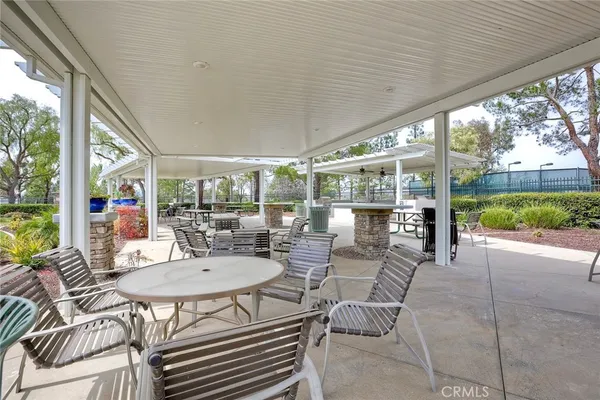 a outdoor space with furniture