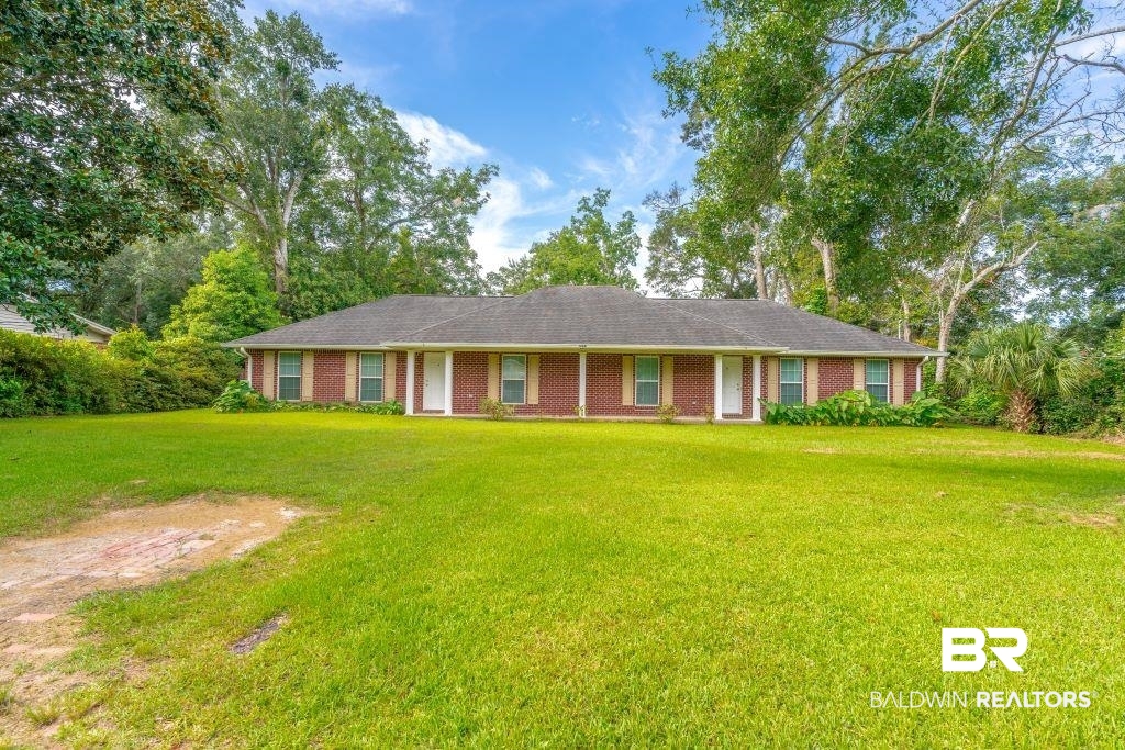12641 Pecan Street Grand Bay, AL 36541 - Photo 3 of 23 Ranch-style home featuring a front lawn