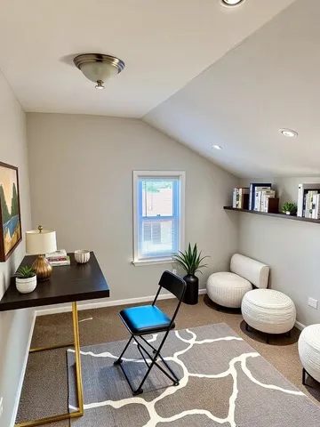 a view of an empty room and closet area