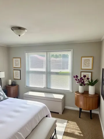 an empty room with window