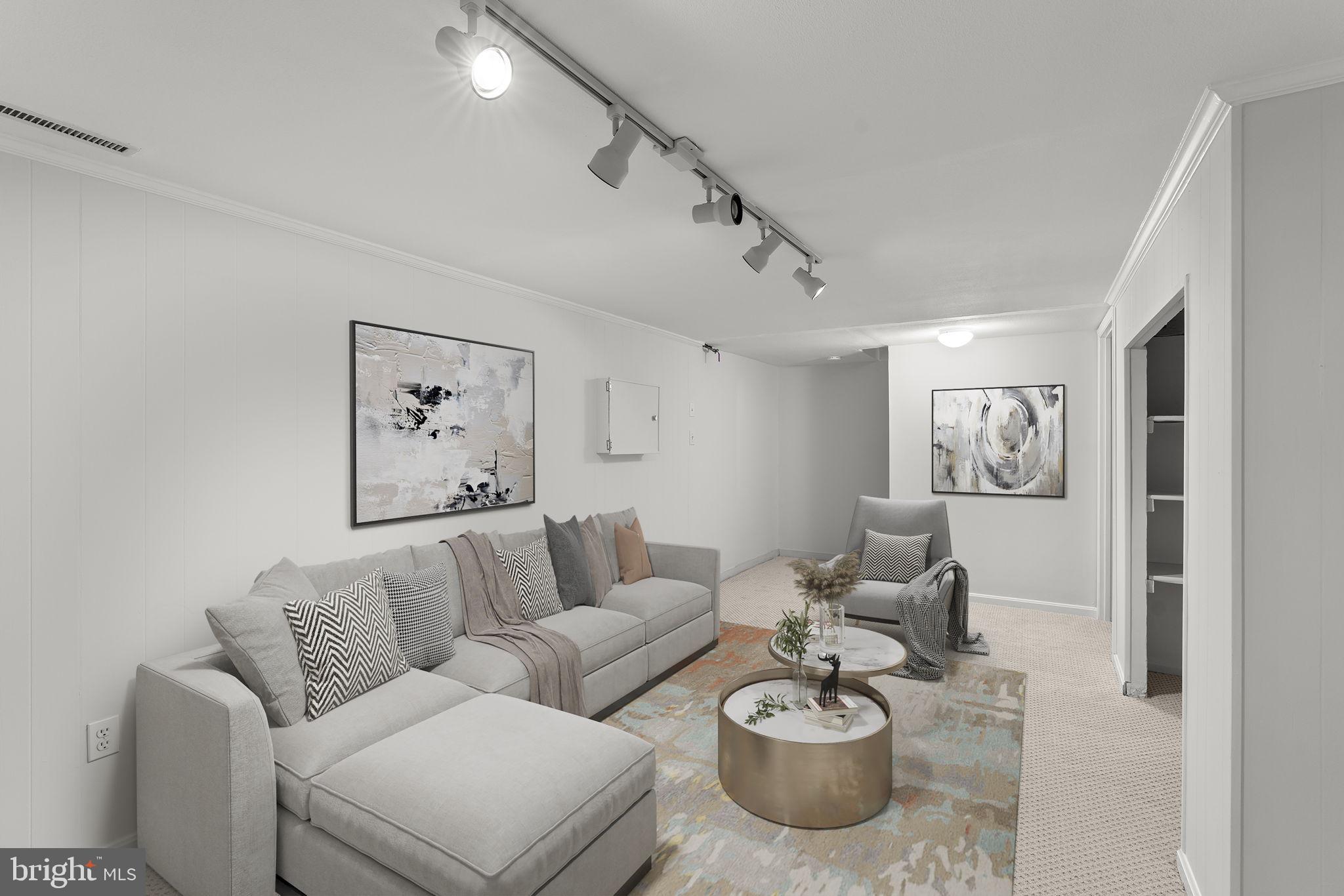 5461 Marsh Hawk Way Columbia, MD 21045 - Photo 32 of 48 Virtual Staged Lower Level Rec Room