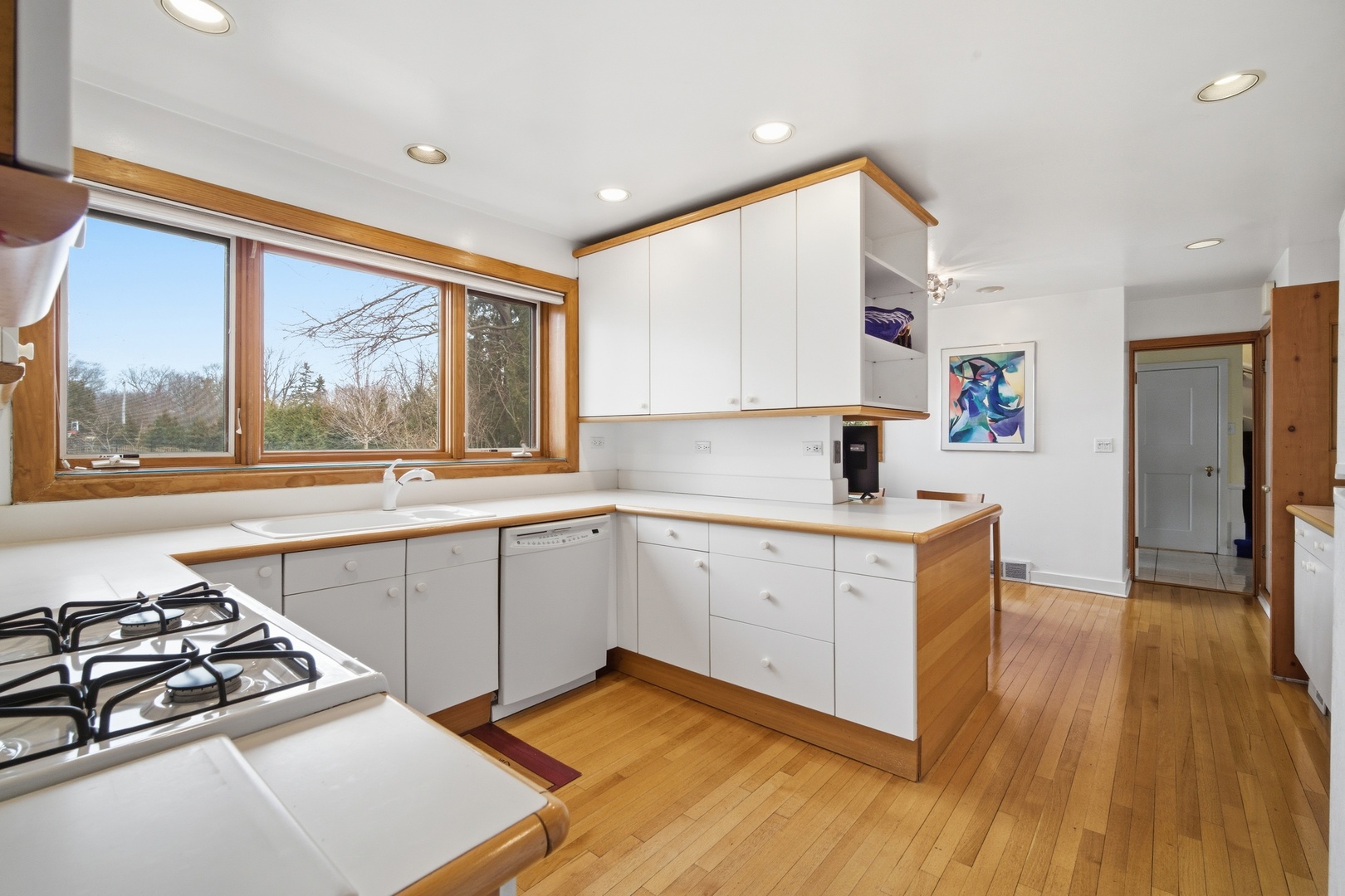 200 Braeburn Road Highland Park, IL 60035 - Photo 12 of 30 a kitchen with a sink appliances cabinets and a large window