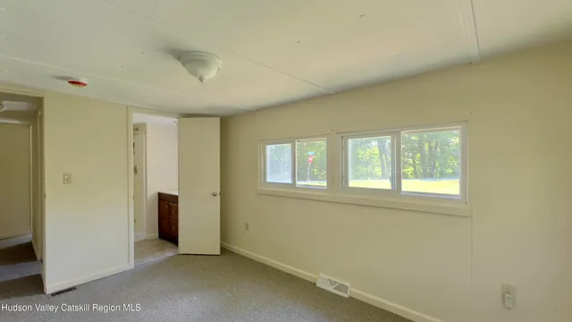 an empty room with a window