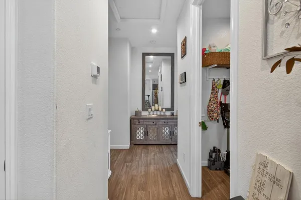 a view of living room and kitchen