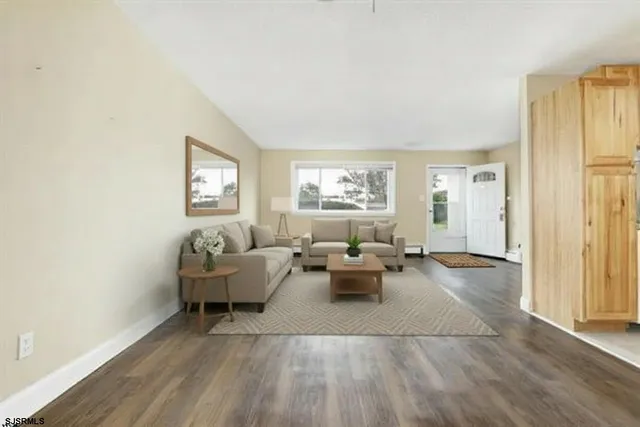 a view of a swimming pool with an outdoor seating