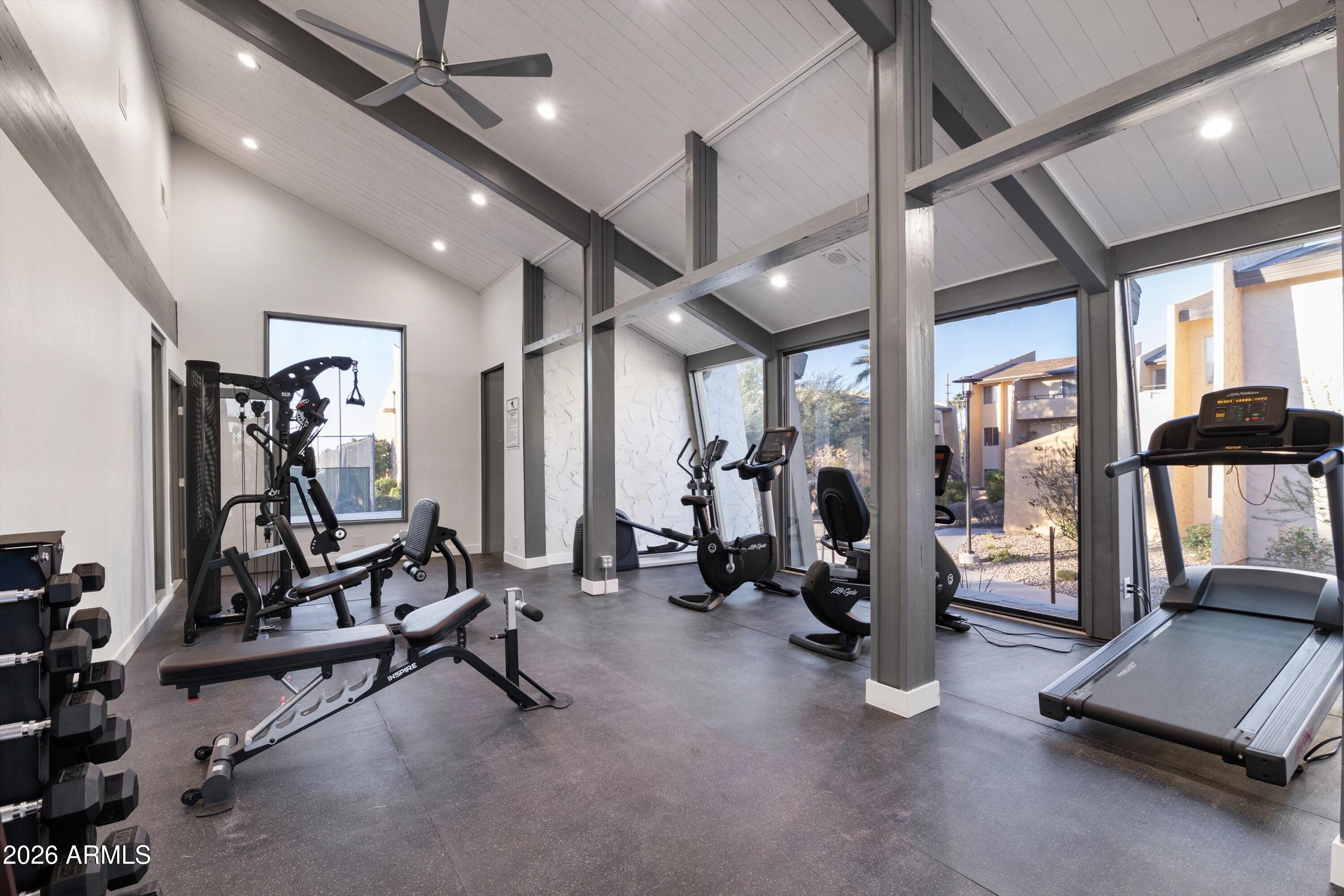 8055 East Thomas Road, Unit D105 Scottsdale, AZ 85251 - Photo 30 of 32 a view of a room with gym equipment